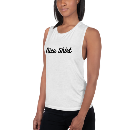 "Nice shirt" sleeveless T-shirt